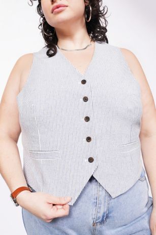 The Empower Seersucker Vest | David's Bridal